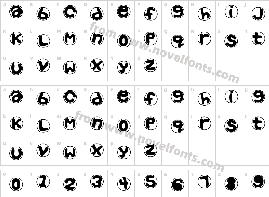 Pop UpCharacter Map