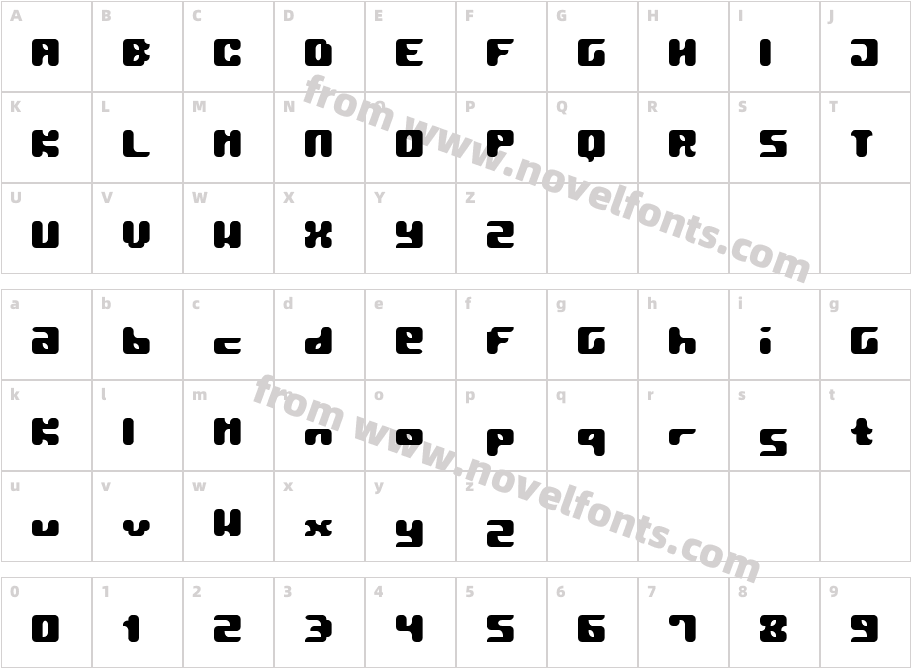 Pormask 2039Character Map