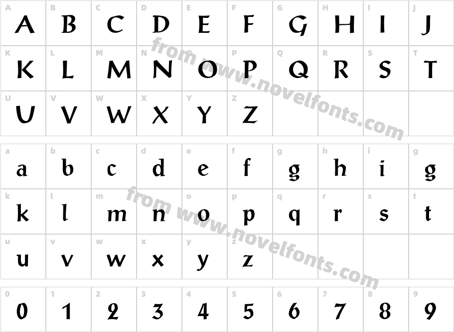 PostAntiqua-SemiBoldCharacter Map