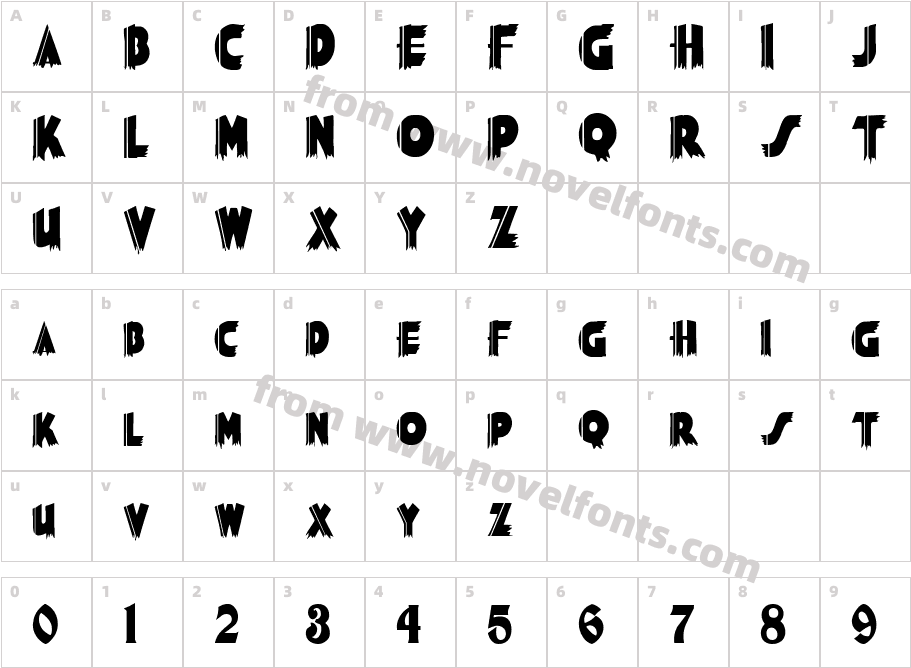 Poster-Condensed  NormalCharacter Map