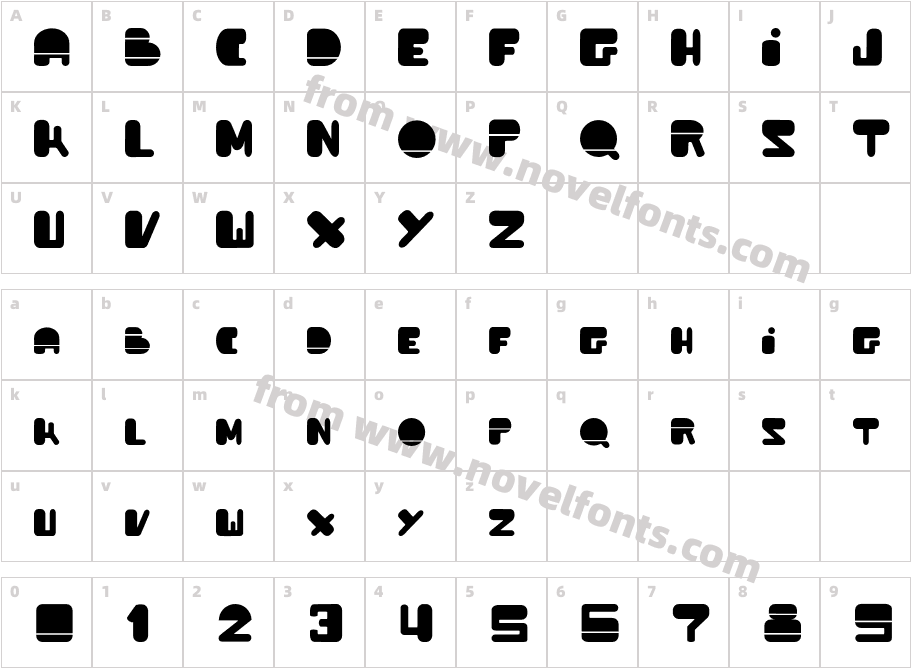 PowdaCharacter Map