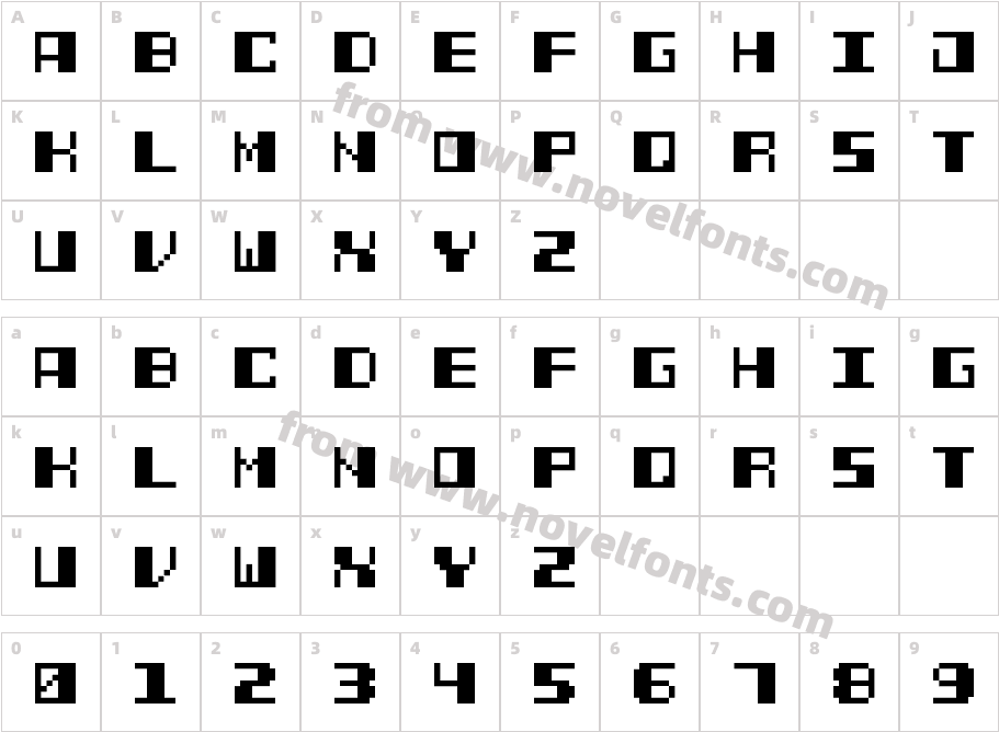 Power Pixel-7Character Map