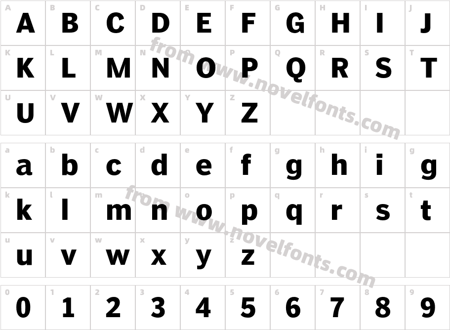 PoynterAgate-BoldCharacter Map