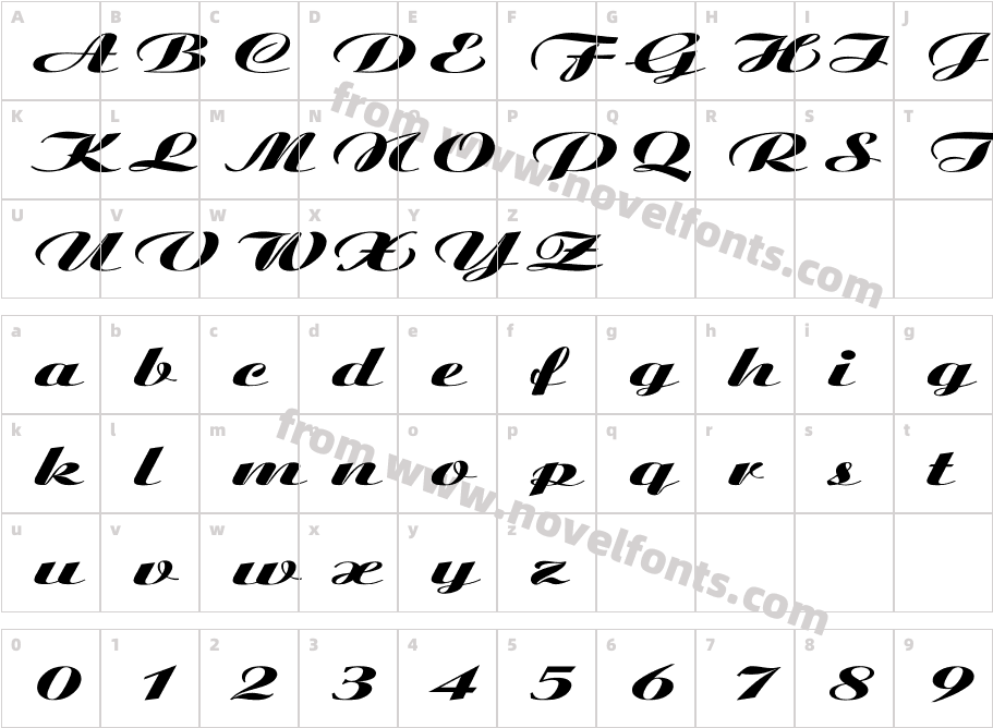 Ariston ExCharacter Map