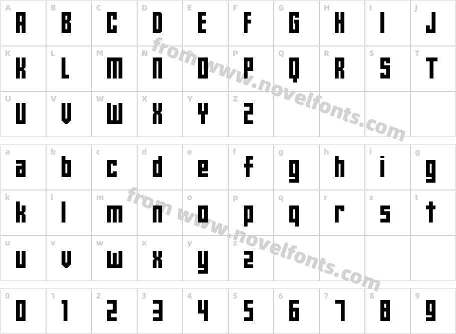 Premier 2019Character Map