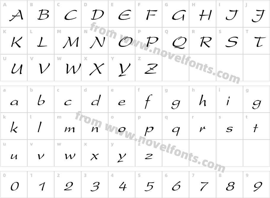 Present ItalicCharacter Map