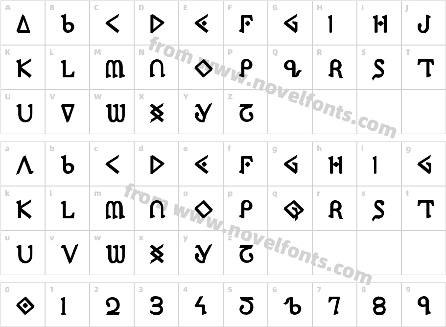 Presley Press ExtraBoldCharacter Map