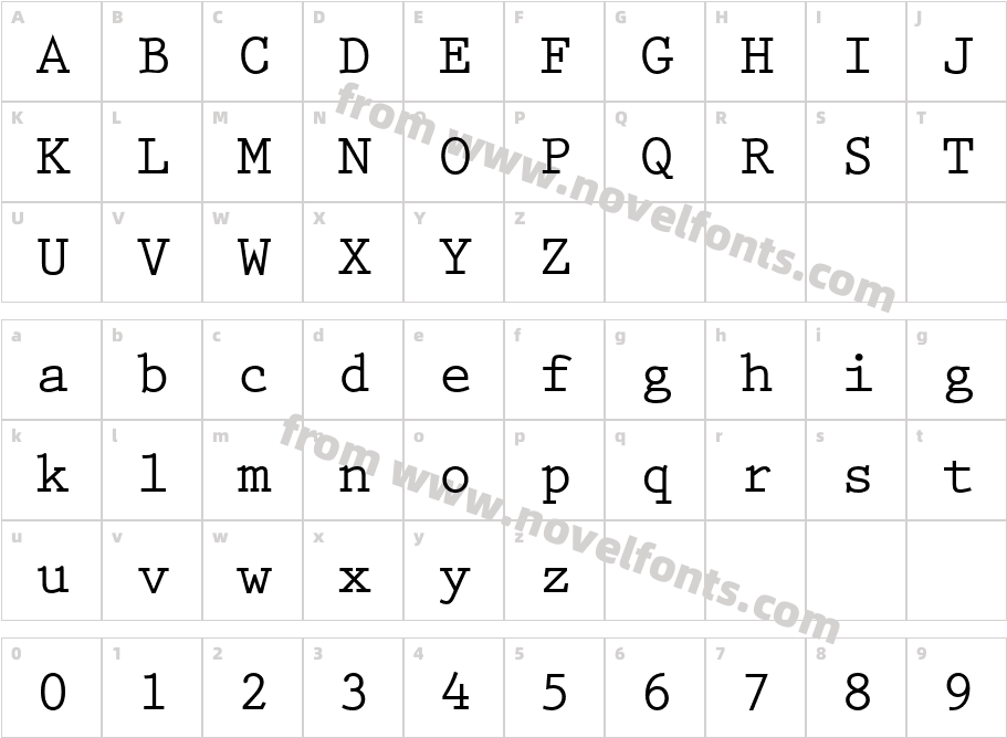 PrestigeElite-BoldCharacter Map