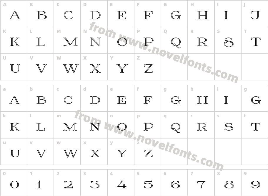 Prida36Character Map