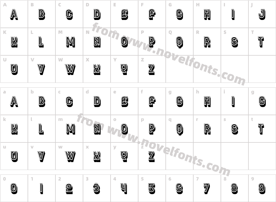 Prima RegularCharacter Map