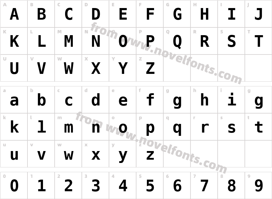 PrimaSansMono BTCharacter Map