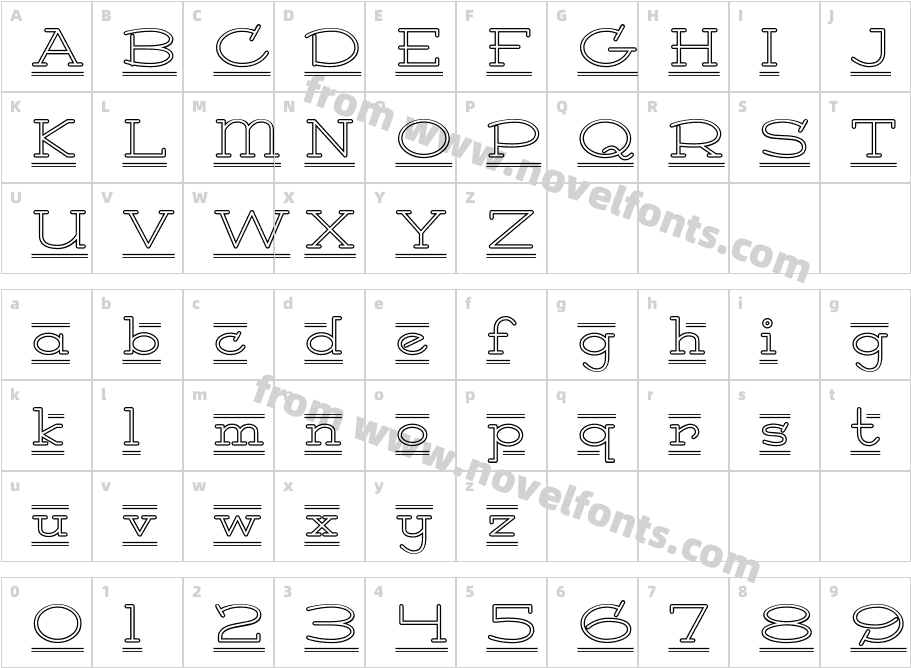 Princess Royal BTN OutlineCharacter Map