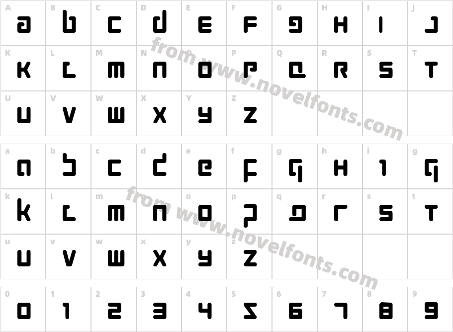 Prokofiev BoldCharacter Map