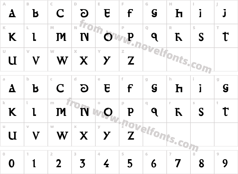 Prototype-BoldCharacter Map