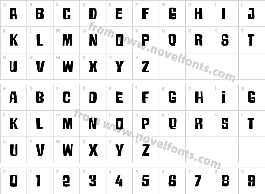 Armageda WideCharacter Map