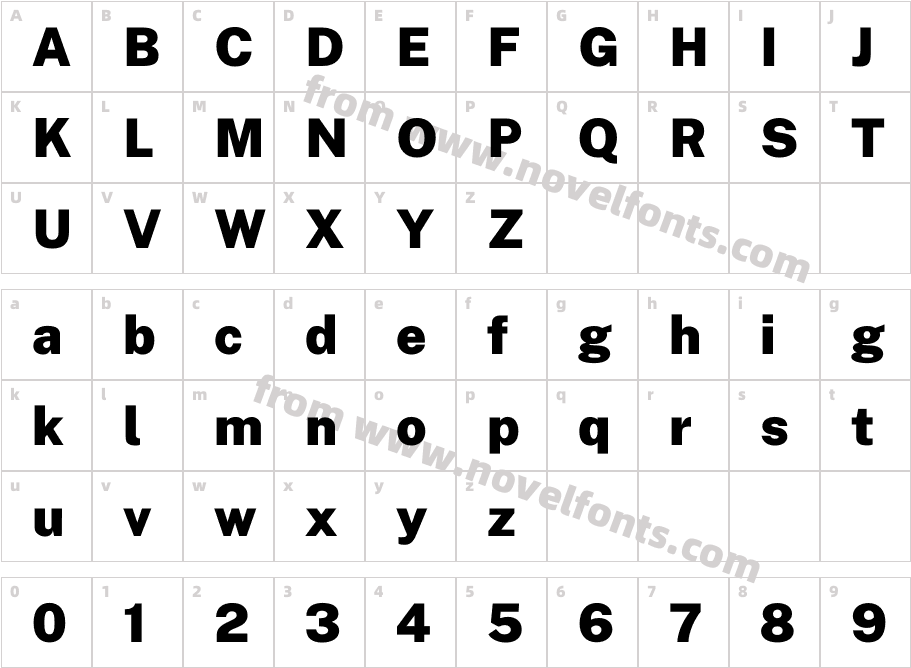 Public Sans BlackCharacter Map