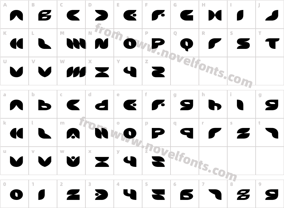 Puff Angel ExpandedCharacter Map