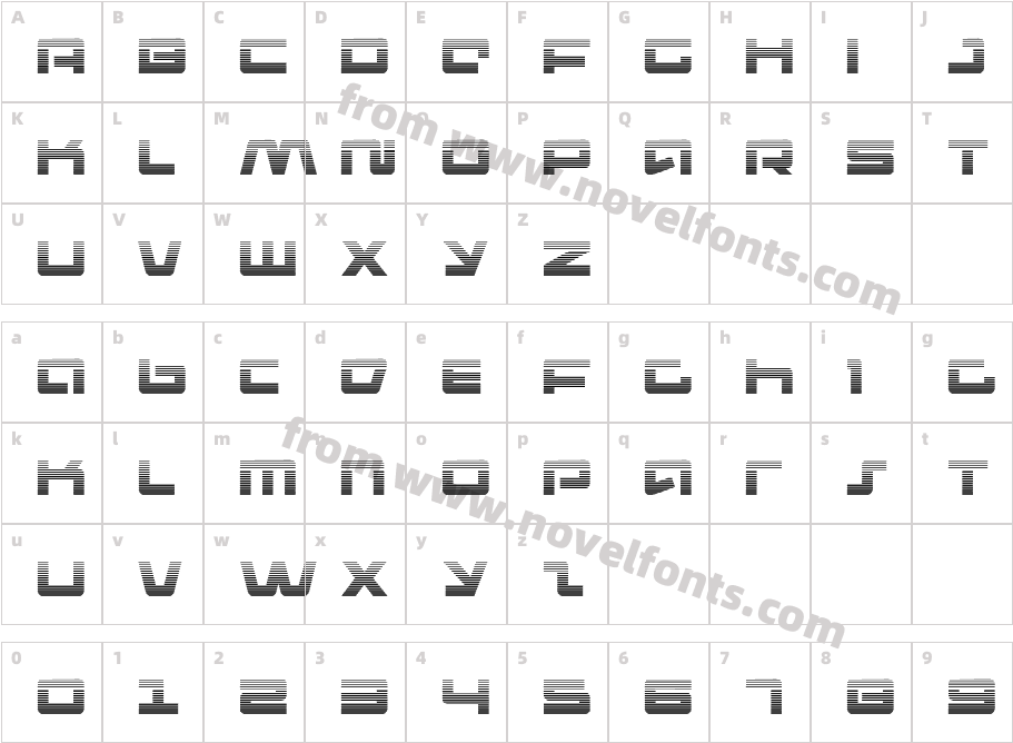 Pulse Rifle GradientCharacter Map