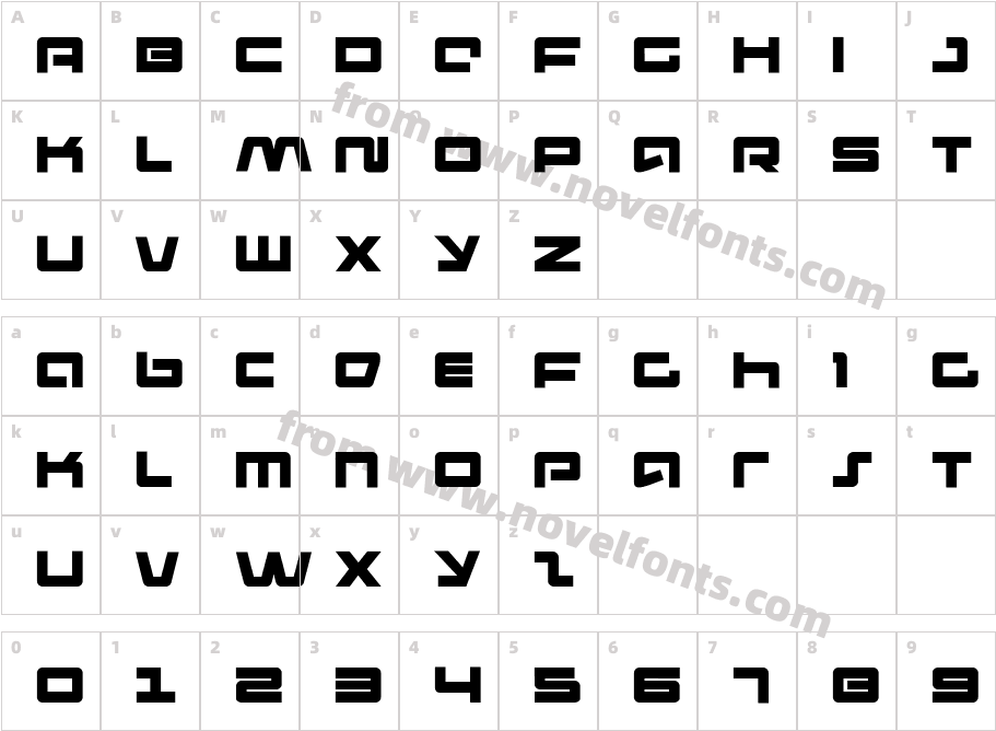 Pulse RifleCharacter Map