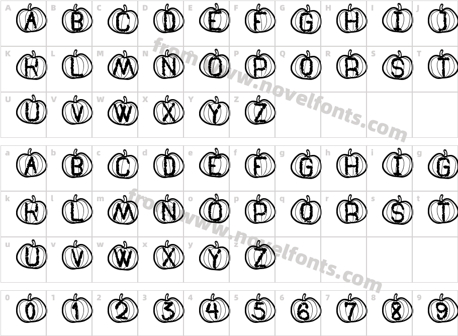 Pumpkin Halloween StCharacter Map