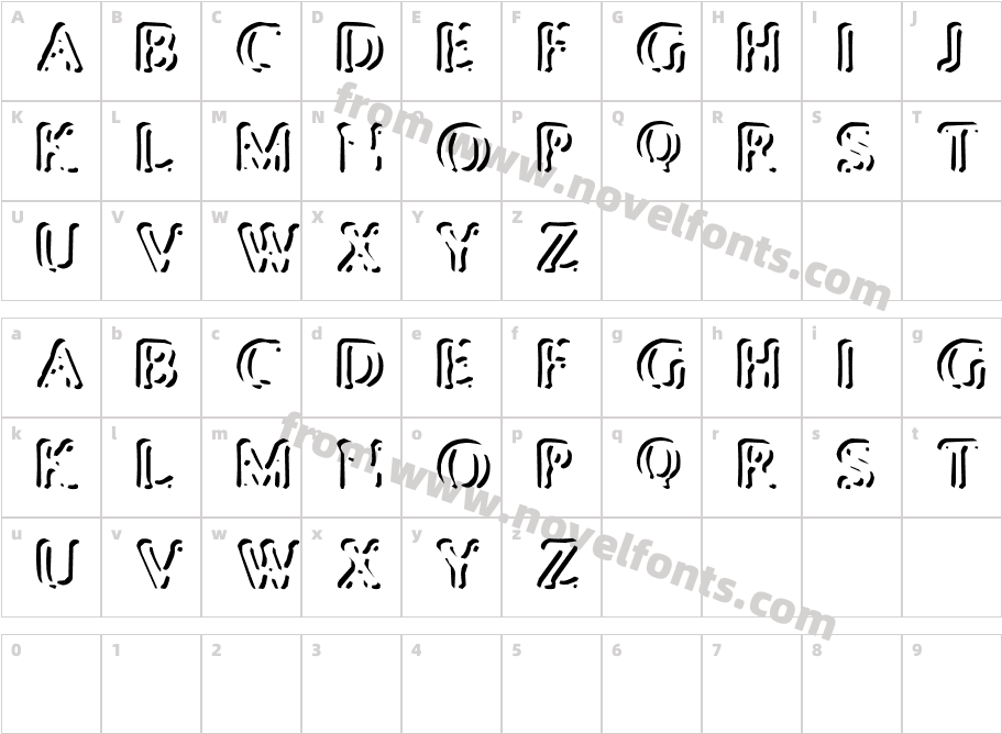 Punched StubCharacter Map