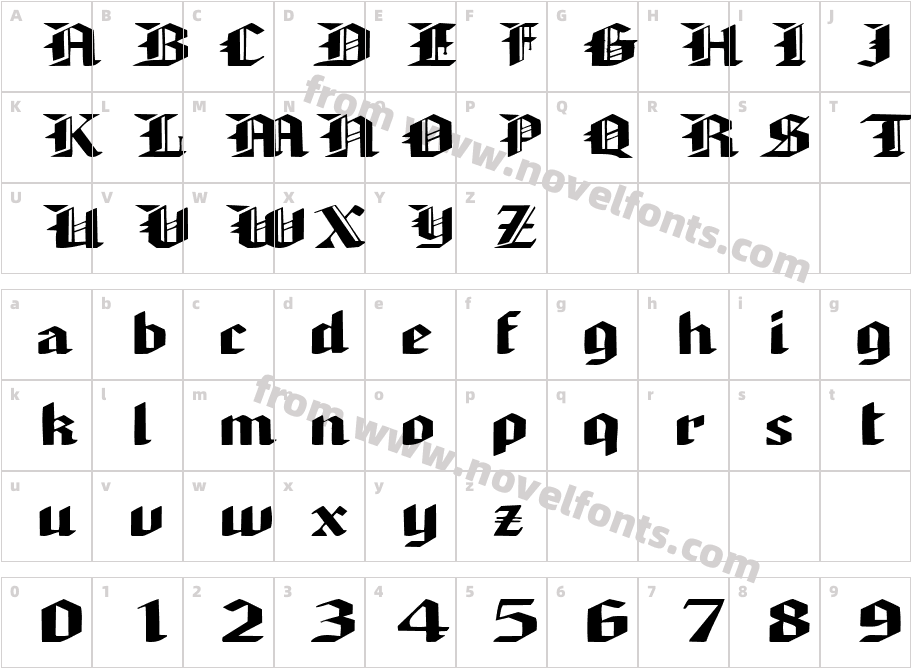 Armeda ExpandedSSK BoldCharacter Map