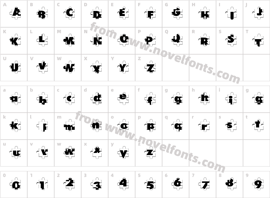 Puzzle PiecesCharacter Map