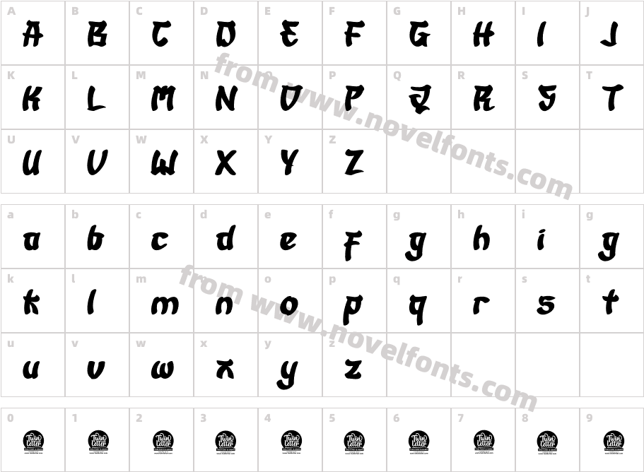 QEWUR Personal UseCharacter Map