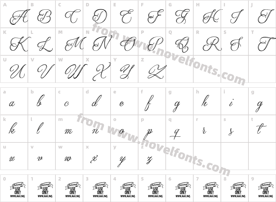 Qaskin White Personal UseCharacter Map