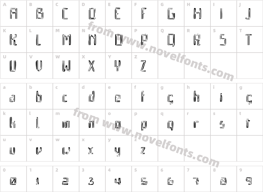 QebradaCharacter Map