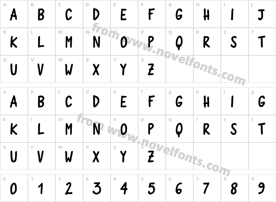 Quaderno Bianco BoldCharacter Map