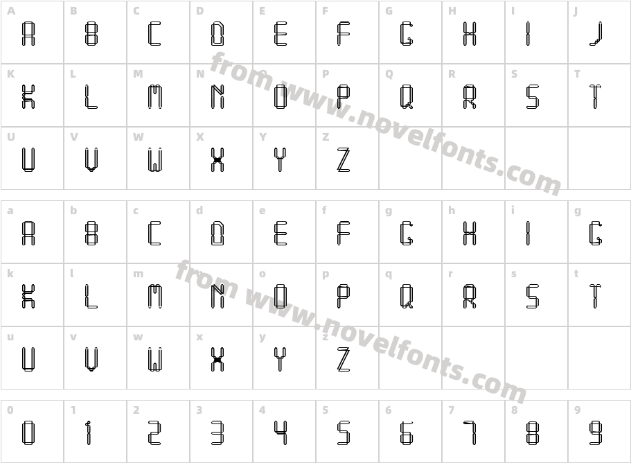 QuadratumCharacter Map