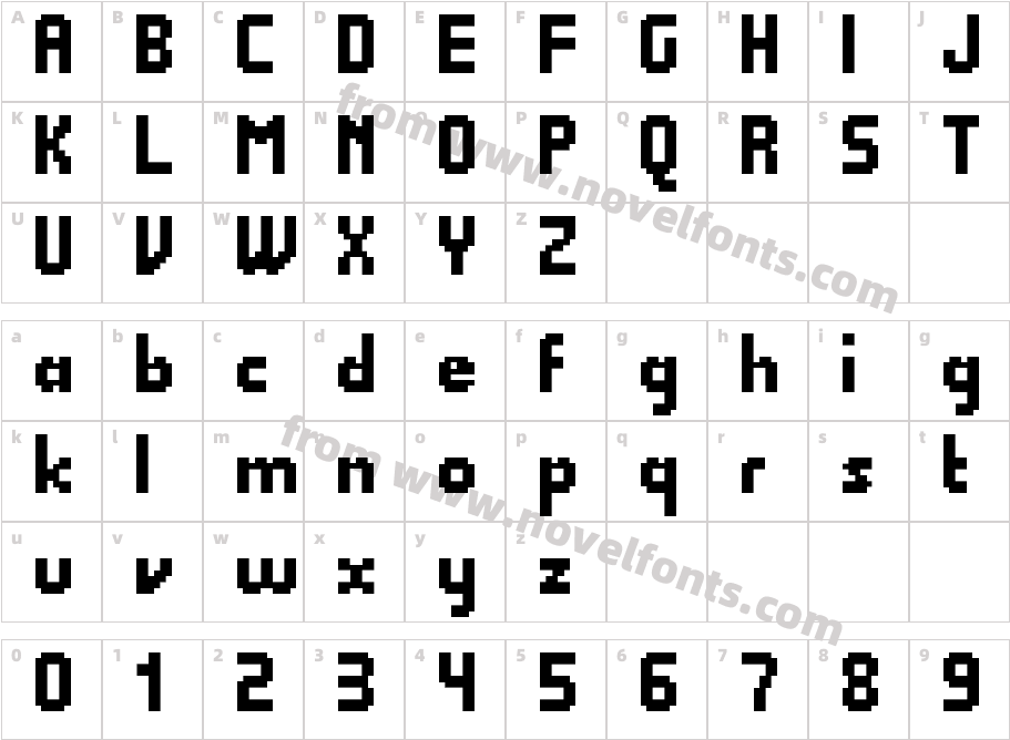 QuadritCharacter Map