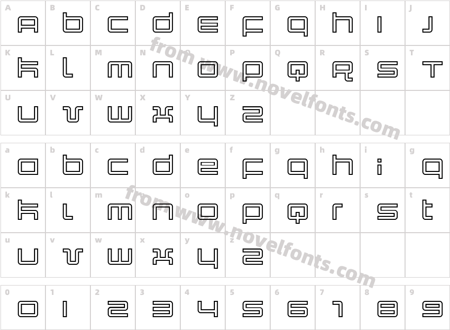 Quark OutlineCharacter Map