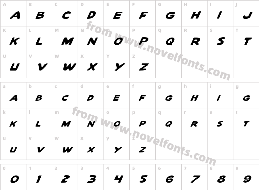 Quartermain ItalicCharacter Map