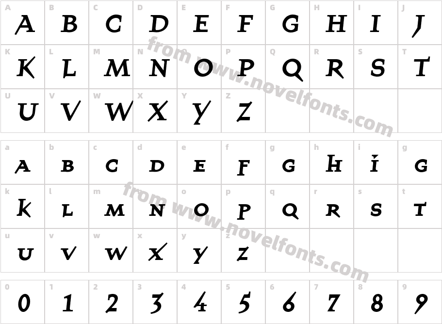 QuartetSmallcaps-BoldCharacter Map