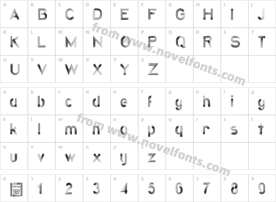 QuatrolineCharacter Map