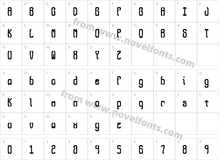 Queasy (BRK)Character Map