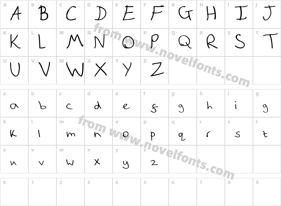 Quick note_bold BoldCharacter Map