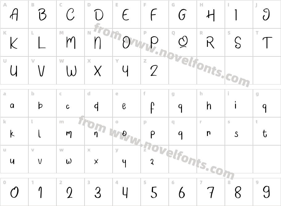 QuickNoteRegularCharacter Map