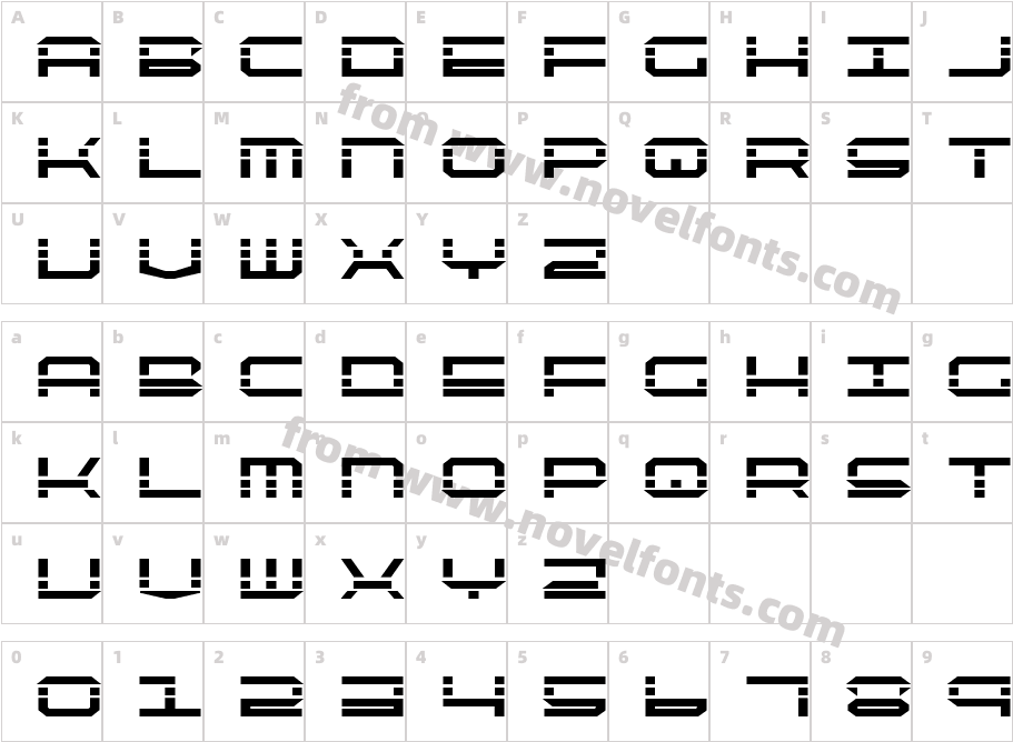 Quick Quick BoldCharacter Map