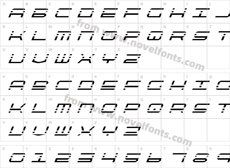 Quick Quick ItalicCharacter Map