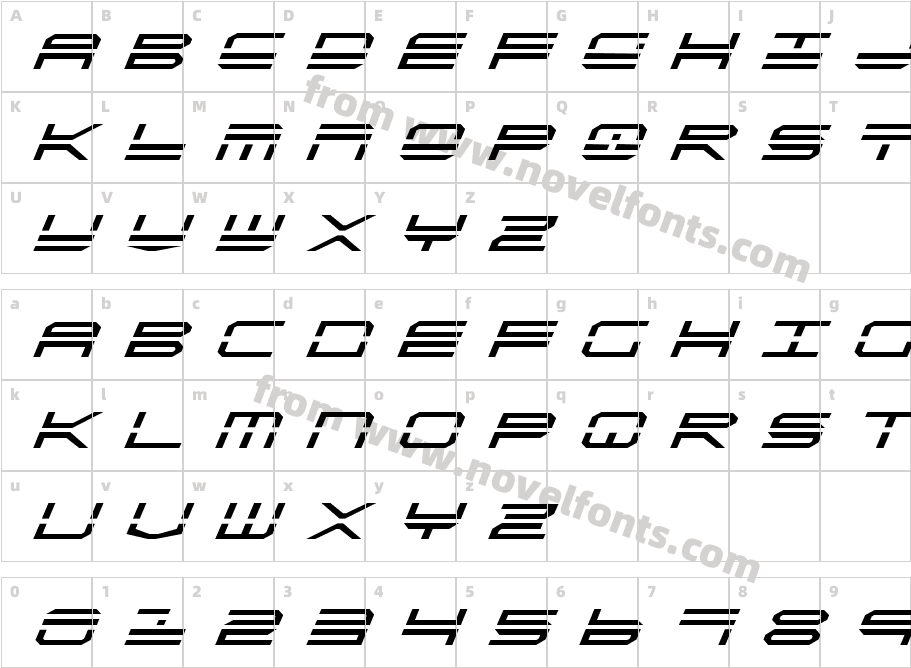 Quick Strike ItalicCharacter Map