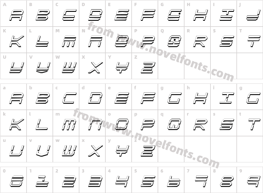 QuickStrike Shadow ItalConCharacter Map