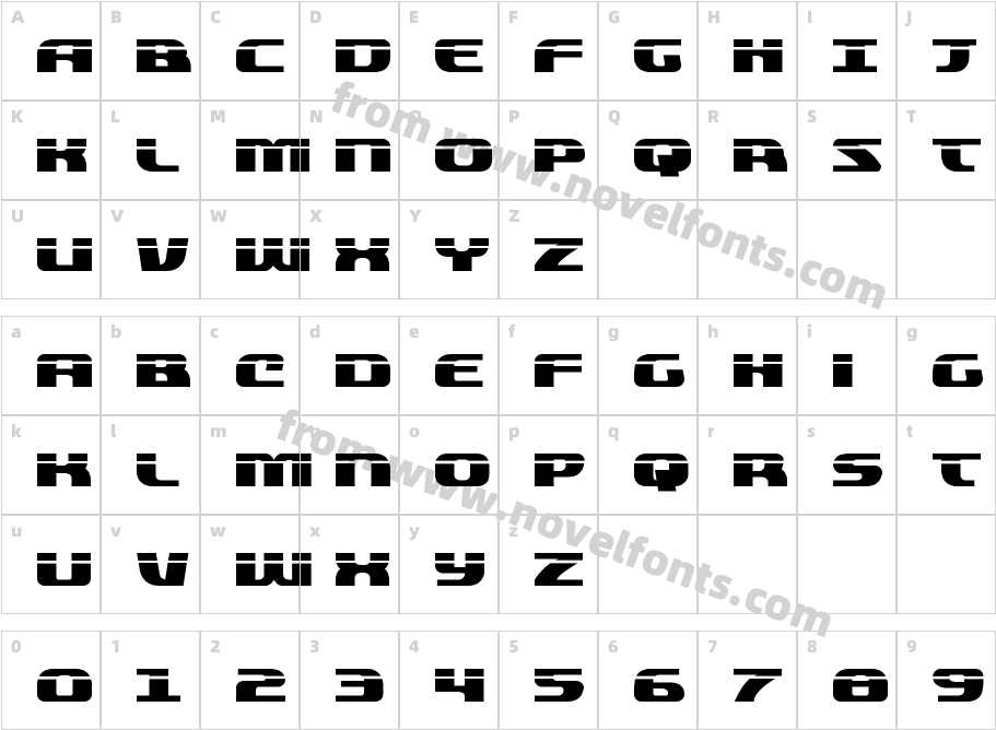 Quickening LaserCharacter Map