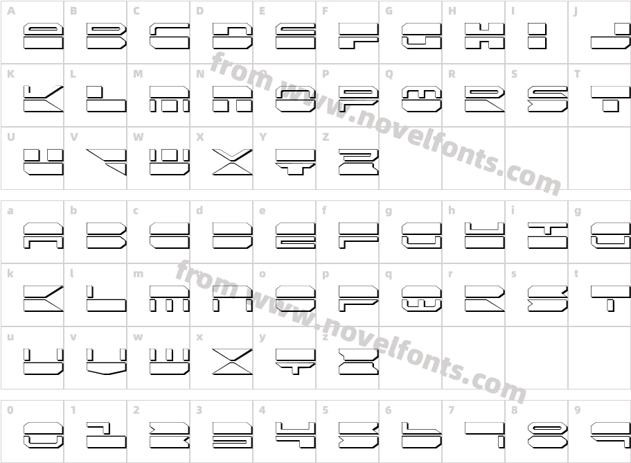 Quickmark ShadowCharacter Map