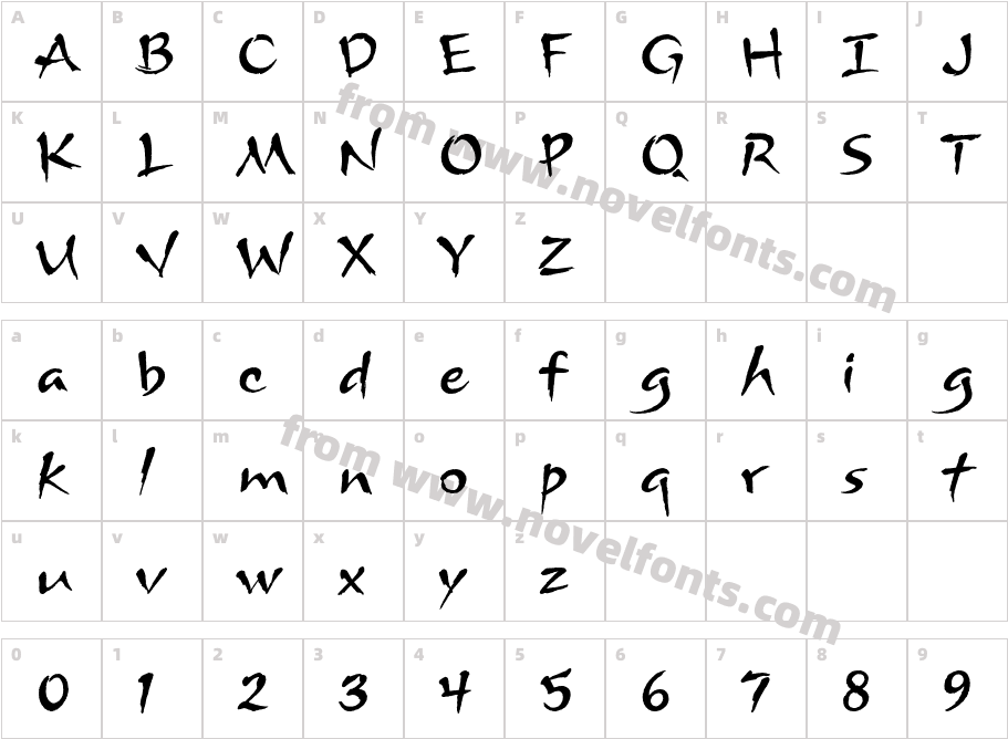 Arnova ITC StdCharacter Map