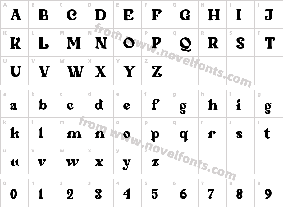 Quinlliyk RegularCharacter Map