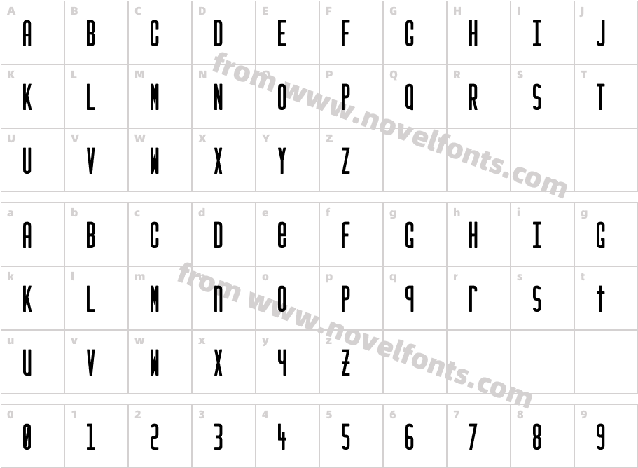 RC Rocket RegularCharacter Map