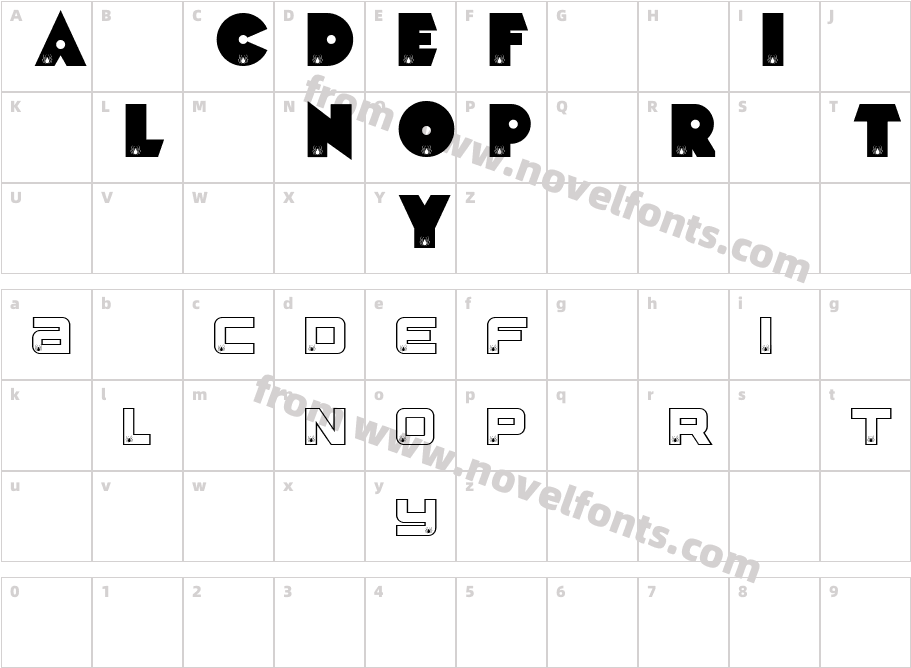 READY PLAYER FONTECharacter Map